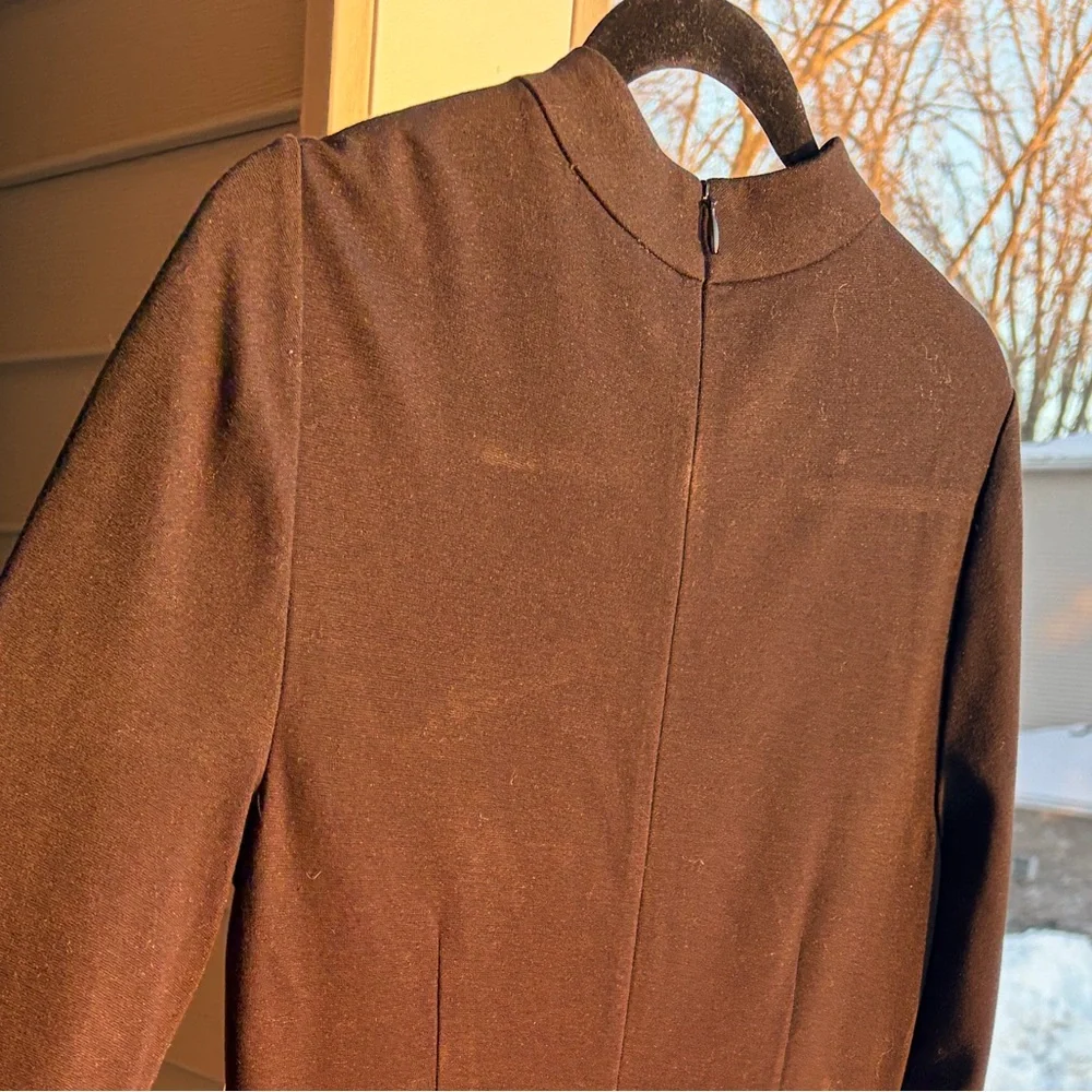 🆕 Eliza J Tweed Mock Neck Long Sleeve Dress Embellished Buttons Size 10 Office - Picture 17 of 17